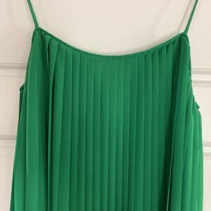 ASOS Green Pleated Maxi Dress